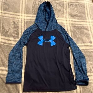 Under Armour Boys Blue/Black Hoodie Size 7